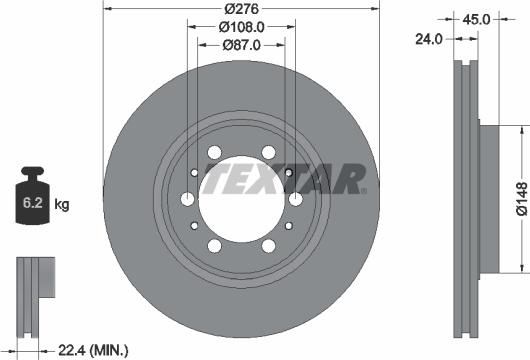 Textar 92079800 - Тормозной диск unicars.by