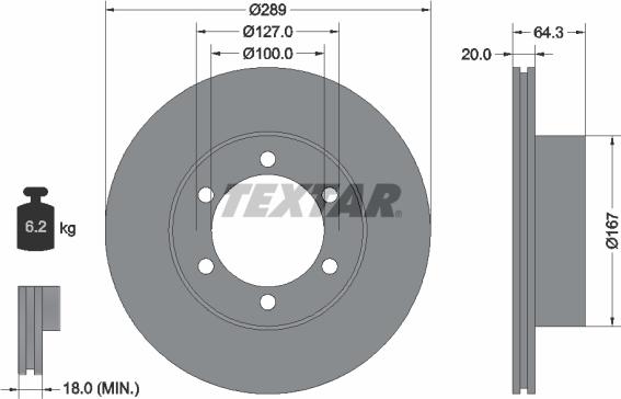 Textar 92076300 - Тормозной диск unicars.by