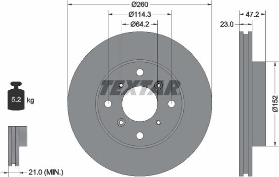 Textar 92078200 - Тормозной диск unicars.by