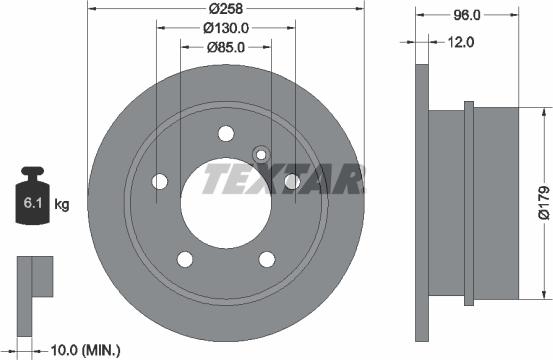 Textar 92073400 - Тормозной диск unicars.by