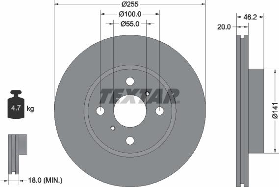 Textar 92199900 - Тормозной диск unicars.by