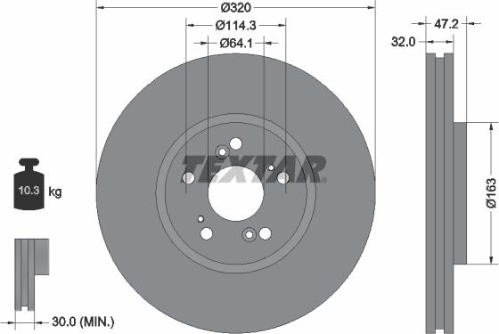 Textar 92194900 - Тормозной диск unicars.by