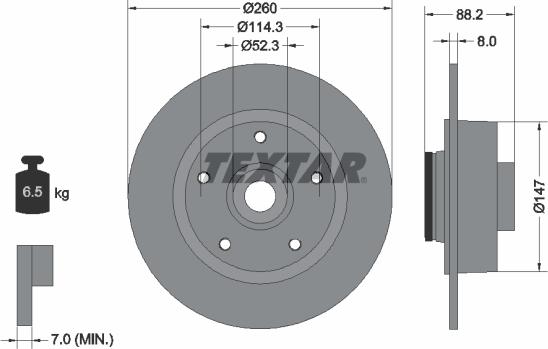 Textar 92195903 - Тормозной диск unicars.by