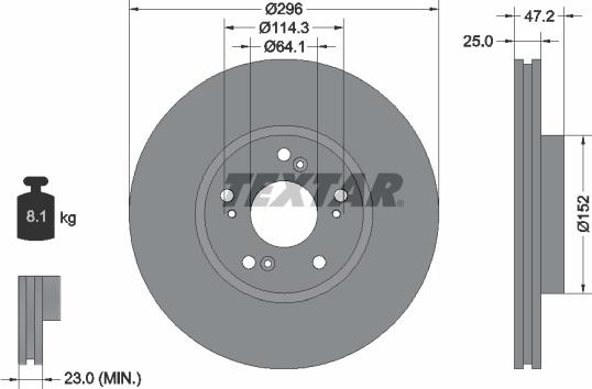 Textar 92195000 - Тормозной диск unicars.by