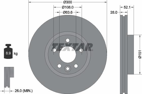 Textar 92196905 - Тормозной диск unicars.by