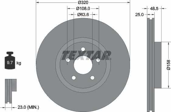 Textar 92149105 - Тормозной диск unicars.by