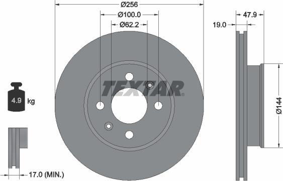 Textar 92144700 - Тормозной диск unicars.by