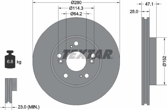 Textar 92146603 - Тормозной диск unicars.by