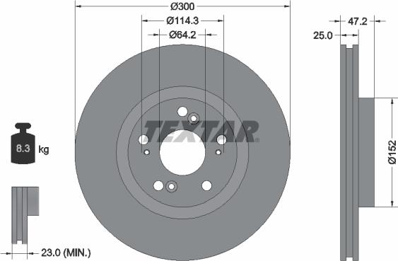 Textar 92140900 - Тормозной диск unicars.by