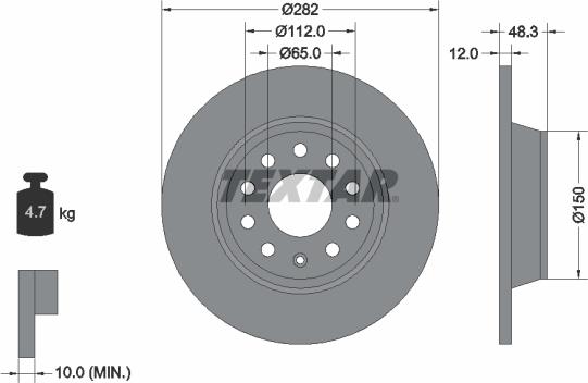 Textar 92140805 - Тормозной диск unicars.by