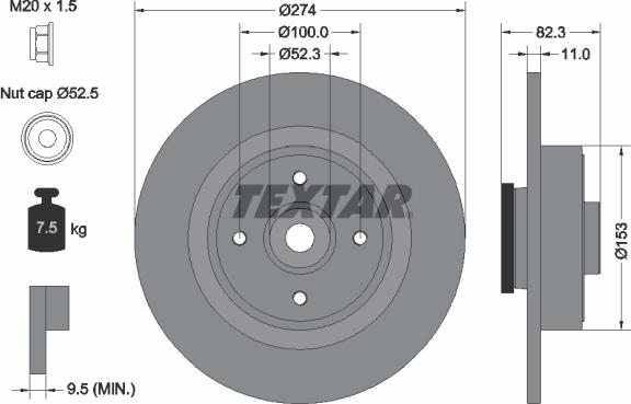 Textar 92141400 - Тормозной диск unicars.by