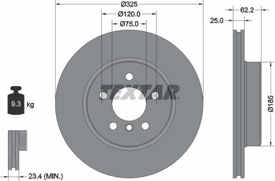 Textar 92141505 - Тормозной диск unicars.by