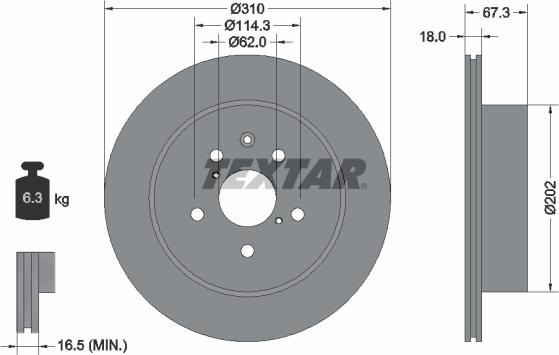 Textar 92148000 - Тормозной диск unicars.by