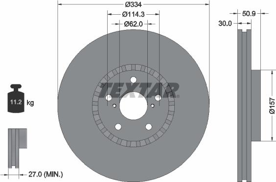 Textar 92147900 - Тормозной диск unicars.by