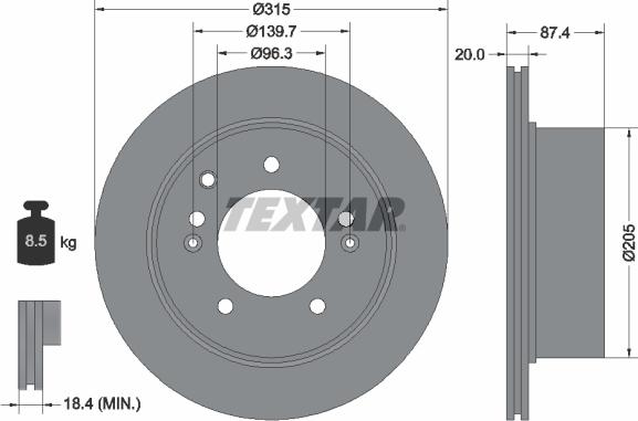 Textar 92147400 - Тормозной диск unicars.by