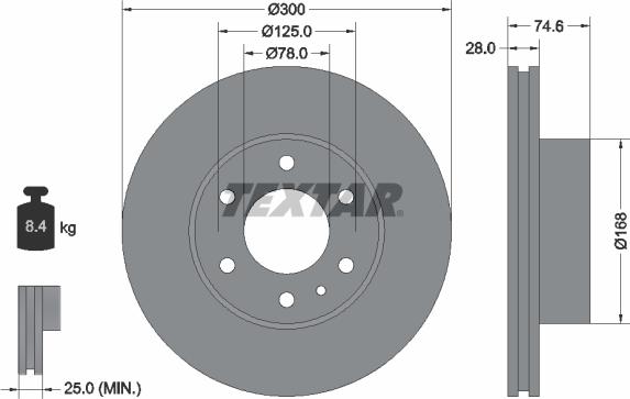 Textar 92155900 - Тормозной диск unicars.by