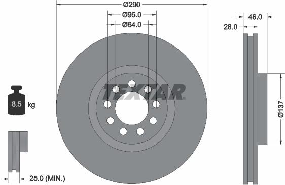 Textar 92155700 - Тормозной диск unicars.by