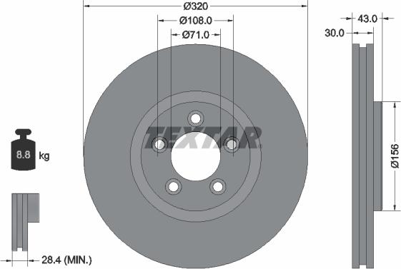 Textar 92158705 - Тормозной диск unicars.by