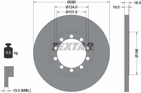 Textar 92152000 - Тормозной диск unicars.by