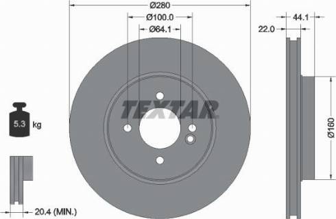 Textar 92157900 - Тормозной диск unicars.by