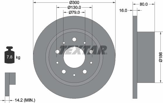 Textar 92157600 - Тормозной диск unicars.by