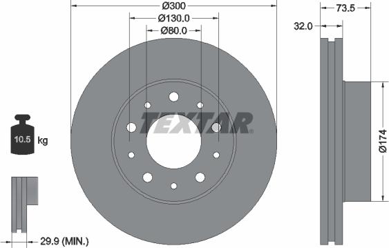 Textar 92157305 - Тормозной диск unicars.by