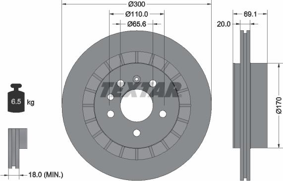 Textar 92164900 - Тормозной диск unicars.by