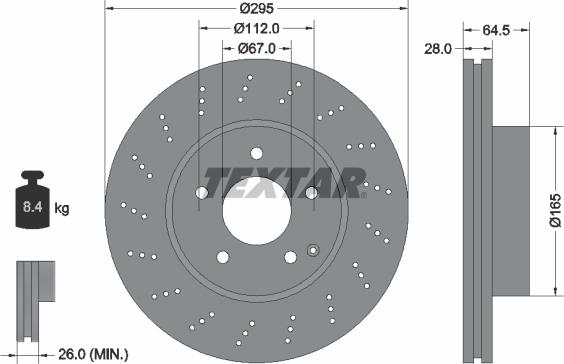 Textar 92165005 - Тормозной диск unicars.by