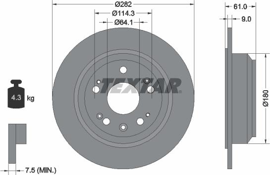 Textar 92165803 - Тормозной диск unicars.by