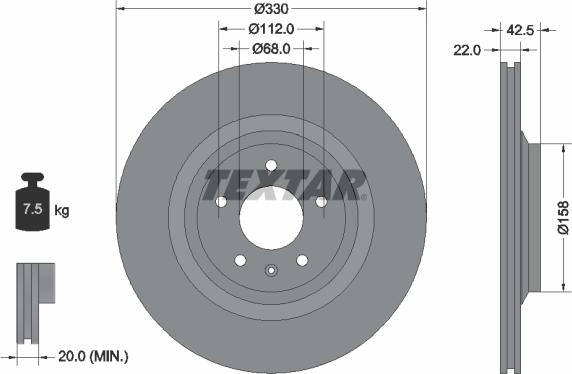 Textar 92160405 - Тормозной диск unicars.by