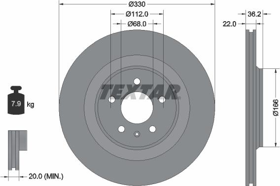 Textar 92160305 - Тормозной диск unicars.by