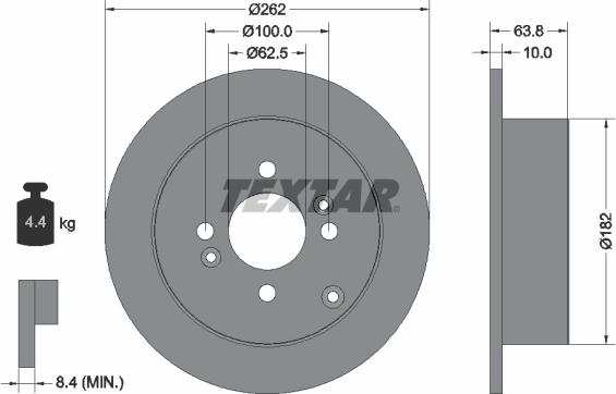 Textar 92161300 - Тормозной диск unicars.by