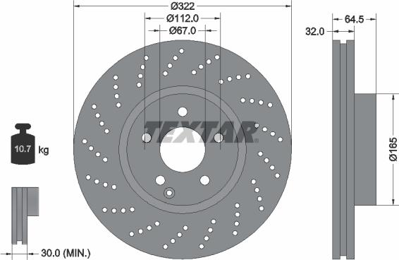 Textar 92163403 - Тормозной диск unicars.by