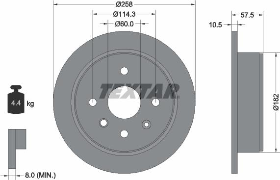 Textar 92163000 - Тормозной диск unicars.by