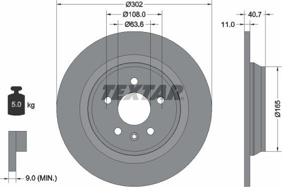 Textar 92162900 - Тормозной диск unicars.by