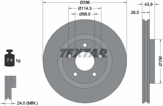 Textar 92167400 - Тормозной диск unicars.by