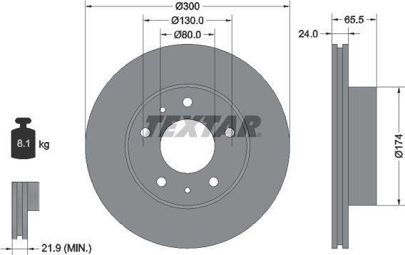 Textar 92116703 - Тормозной диск unicars.by