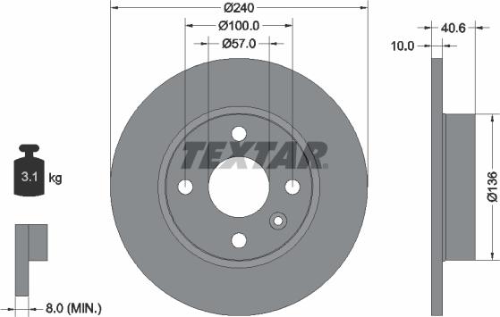 Textar 92111000 - Тормозной диск unicars.by