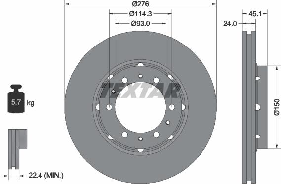 Textar 92112900 - Тормозной диск unicars.by