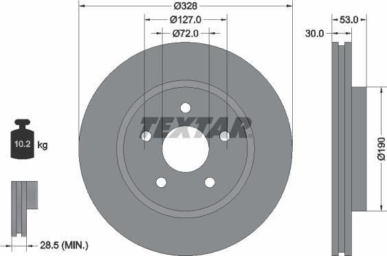 Textar 92184505 - Тормозной диск unicars.by