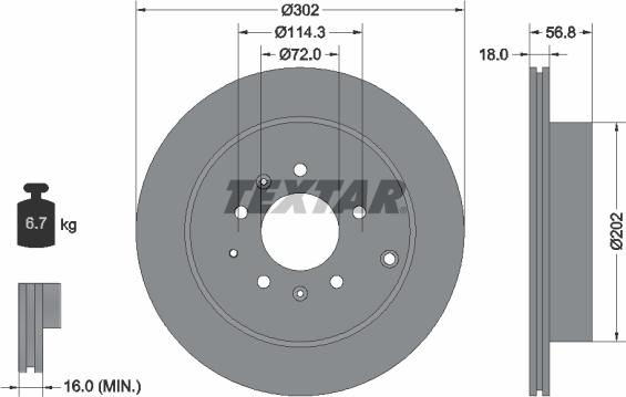 Textar 92180903 - Тормозной диск unicars.by