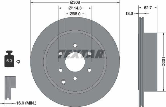 Textar 92181603 - Тормозной диск unicars.by