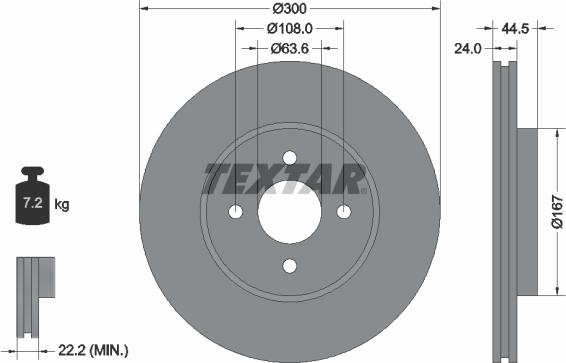 Textar 92139900 - Тормозной диск unicars.by