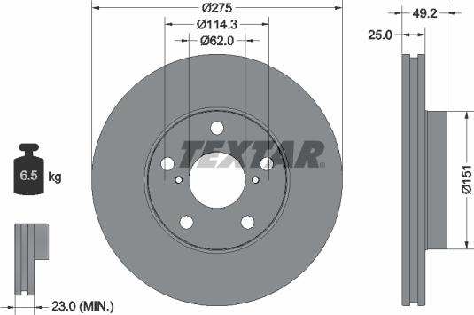 Textar 92139703 - Тормозной диск unicars.by