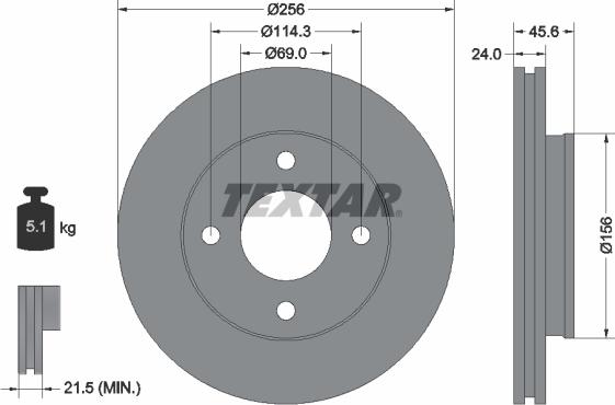 Textar 92134800 - Тормозной диск unicars.by