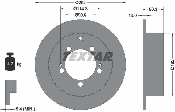 Textar 92136103 - Тормозной диск unicars.by