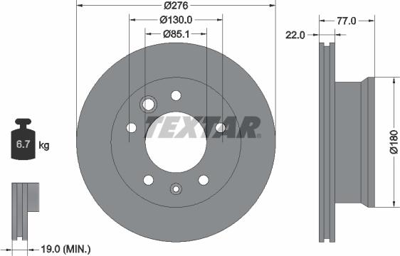 Textar 92131503 - Тормозной диск unicars.by