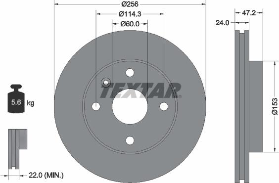 Textar 92133600 - Тормозной диск unicars.by