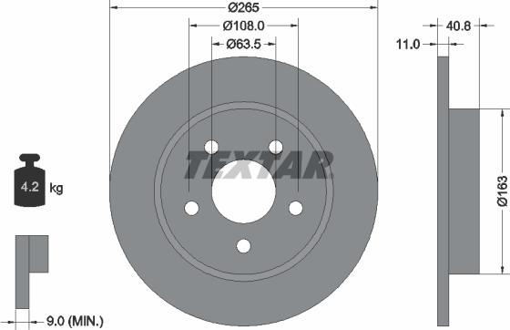 Textar 92133700 - Тормозной диск unicars.by