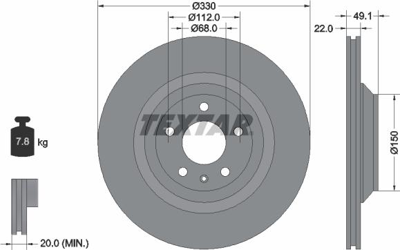 Textar 92132603 - Тормозной диск unicars.by